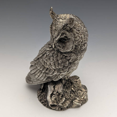 UK Country Artists Sterling Silver Sculpture Owl Figurine 446g